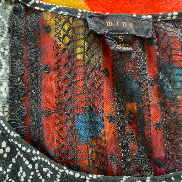 Mine Black and White Patterned Tank Top - Picture 3 of 5